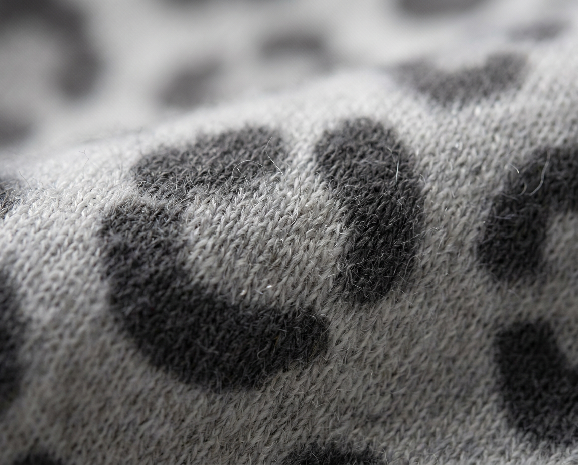 Grey Leopard — fabric up close