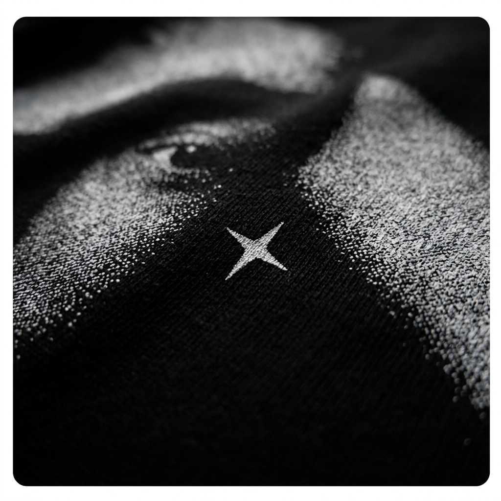 Black — fabric up close