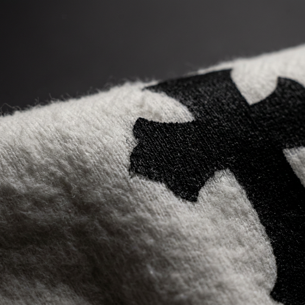 White — fabric up close
