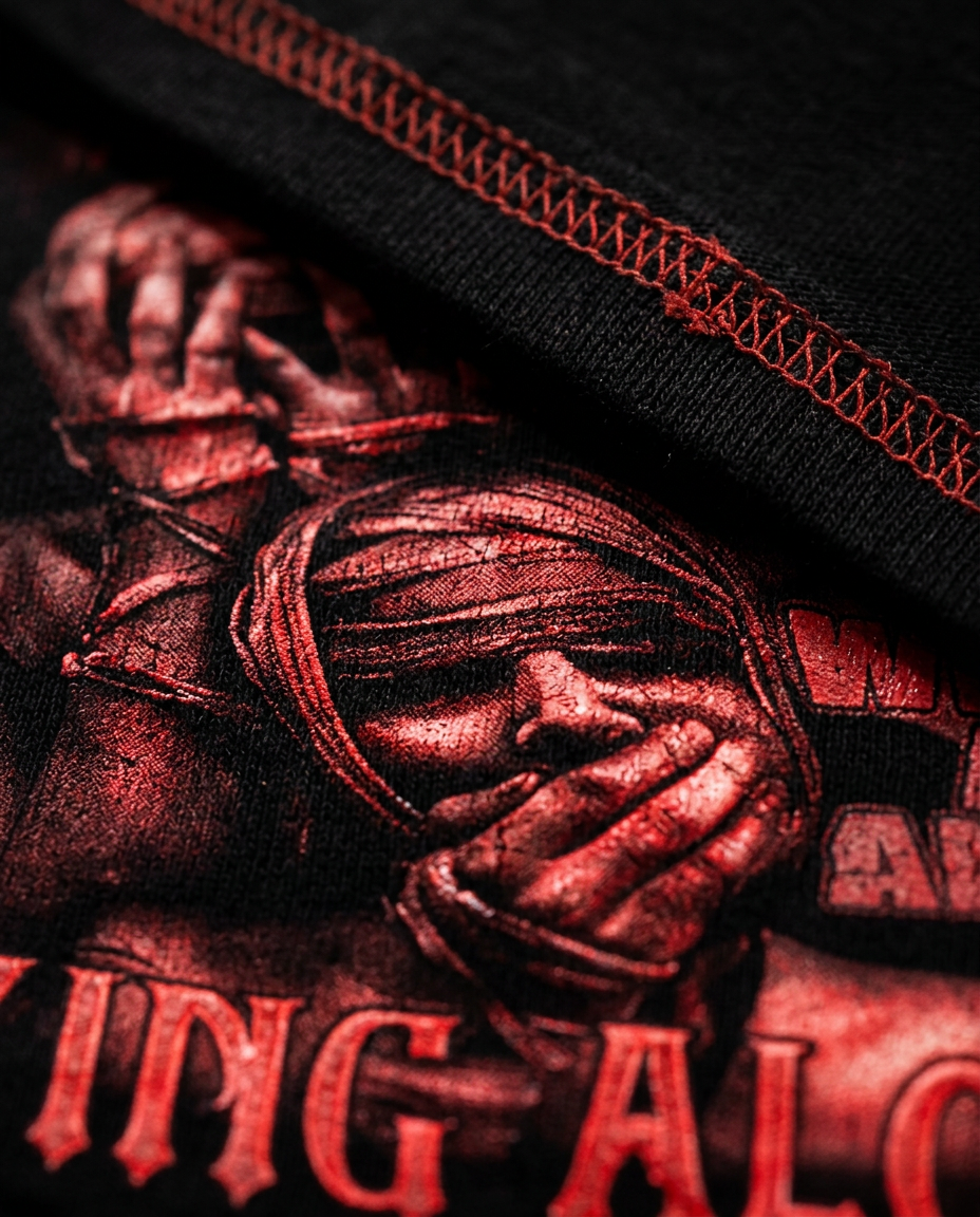 Red — fabric up close
