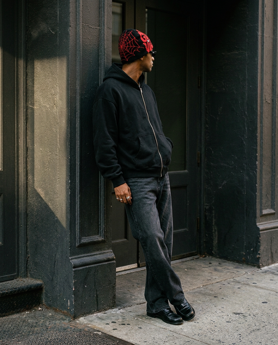 Black / Red — male editorial